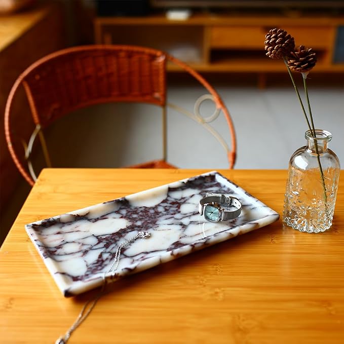 DUANYAN Natural Marble Tray, Coffee Table, Paper Cup, Cake Display, Coffee bar - Image 4