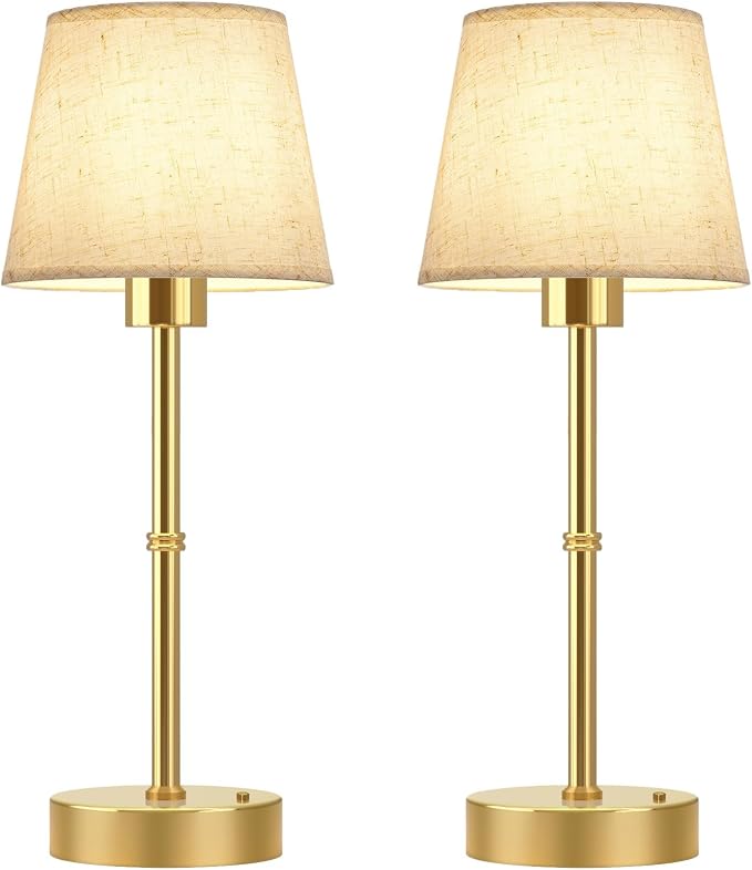 FRIDEKO HOME Rechargeable Table Lamp Gold by FRIDEKOHOME