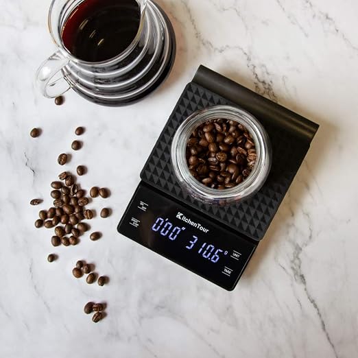 KitchenTour Coffee Scale with Timer 3kg/0.1g High Precision Pour Over Drip - Image 5