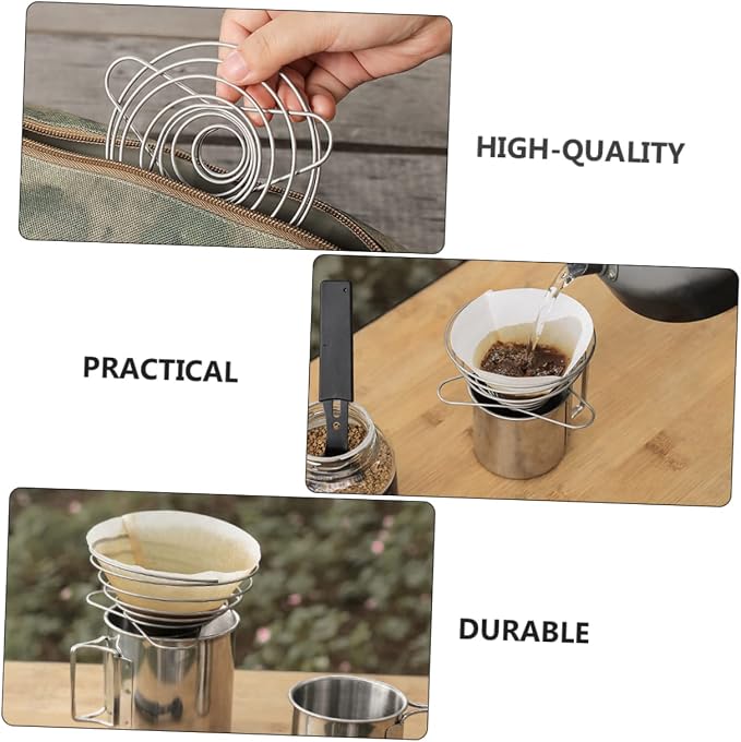 TEHAUX Stainless Steel Manual Coffee Filter Funnel - Image 8