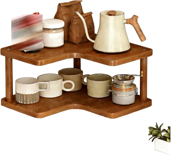 Corner Mug Organizer, Coffee Mug Display Rack, Mug Holder Countertop, Kitchen by Unknown