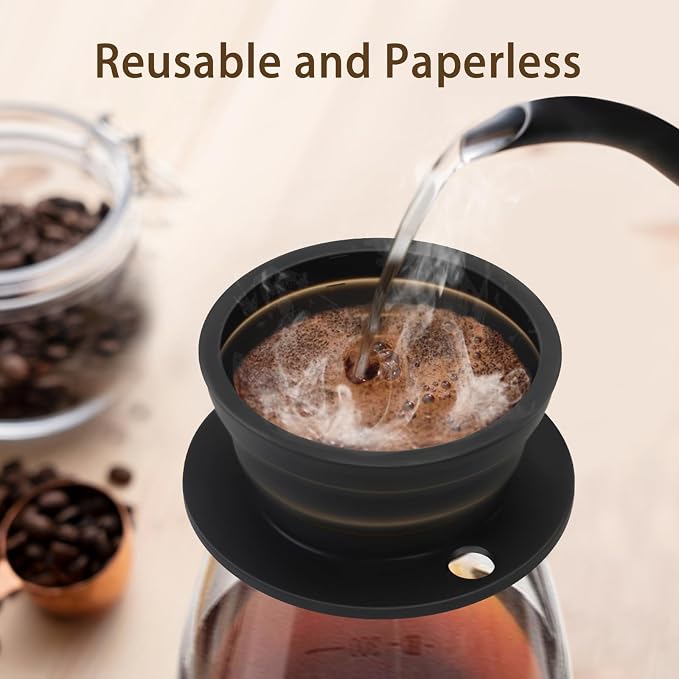 Paperless Collapsible Pour Over Coffee Dripper - Image 3