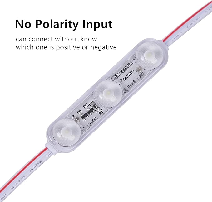 Green LED Module No Polarity 20Ft 1.2W 12V Input Waterproof Decorative Light - Image 4