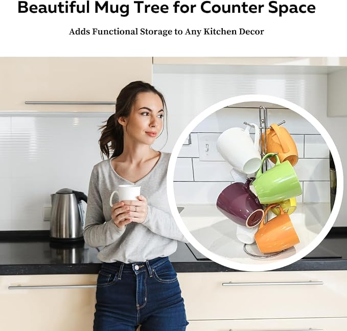 Evelots Coffee Cup Holder for Kitchen Countertop - Image 4