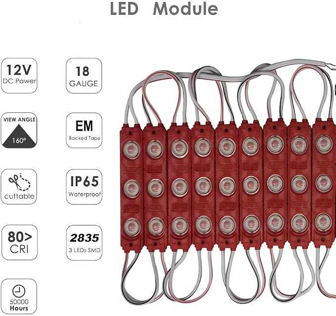 Storefront Lights 100PCS LED Module Red Light - Image 2