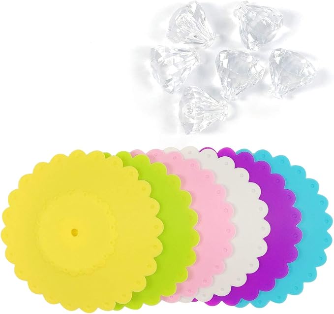 Wrapables® Diamond Silicon Cup Lids, Anti-Dust Airtight Mug Covers - Image 3