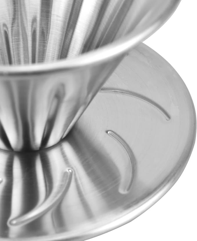 MERMOO YILAN Pour Over Coffee Dripper Durable Metal Filter Holder Large Hole - Image 8