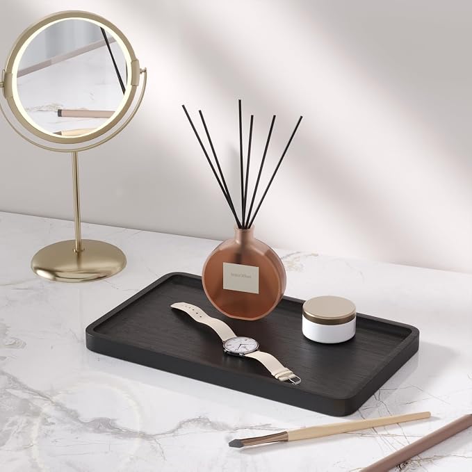 VERTORGAN Bamboo Serving Tray, 9.8x5.9 Inch Decorative Trays Platter - Image 3
