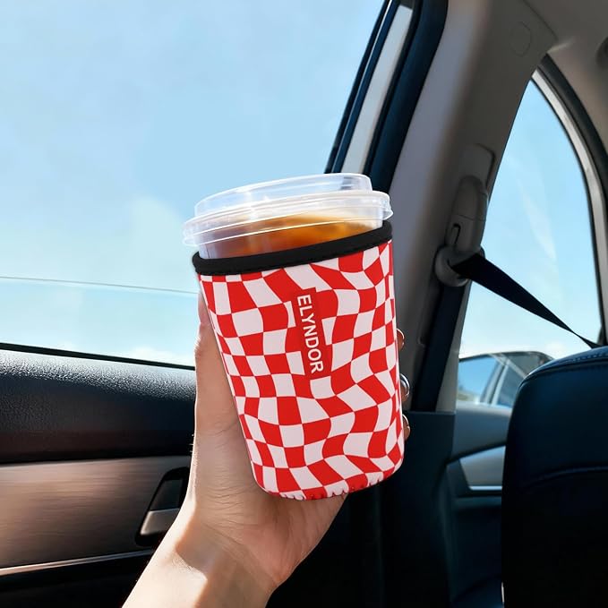 Reusable Insulated Sleeve for Iced Coffee Cup, Coffee Neoprene Sleeve for Cold - Image 4