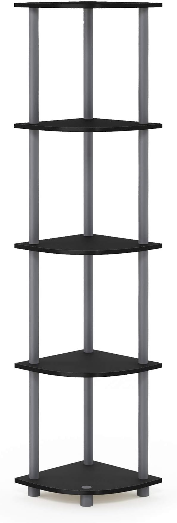 Furinno TURN-N-TUBE Corner Shelf, 5-Tier Corner Bookshelf, Open Storage Shelves - Image 8