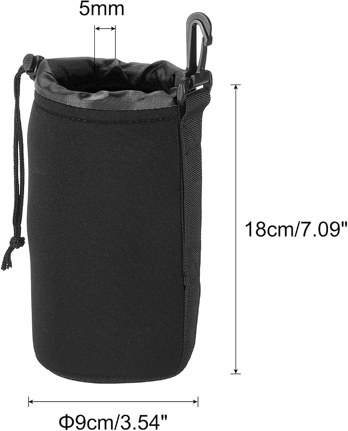 PATIKIL Camera Lens Bag, 3.5" IDx7.1 H Drawstring Lens Pouch - Image 2