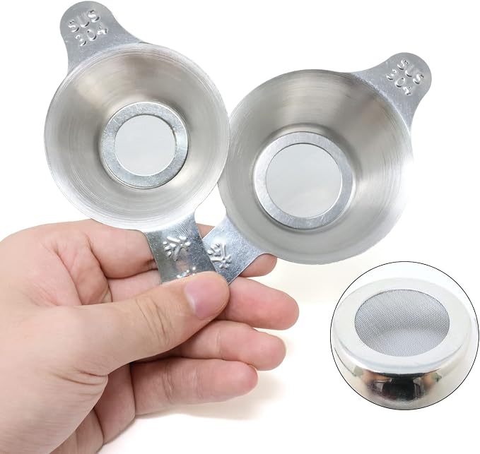 Honbay 2PCS Different Size 304 Stainless Steel Mini Strainer Fine Mesh Tea - Image 7