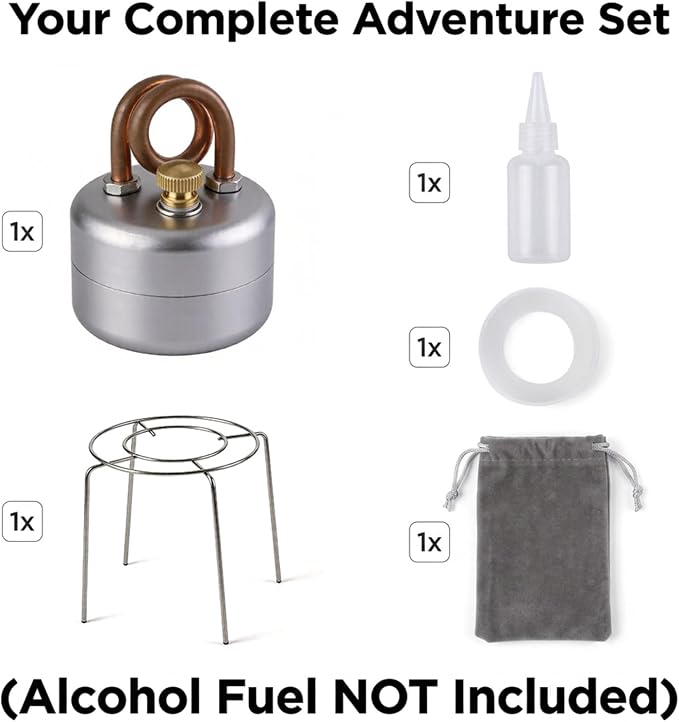 High-Power Mini Alcohol Stove Spirit Burner, Portable Aluminum Camping - Image 8