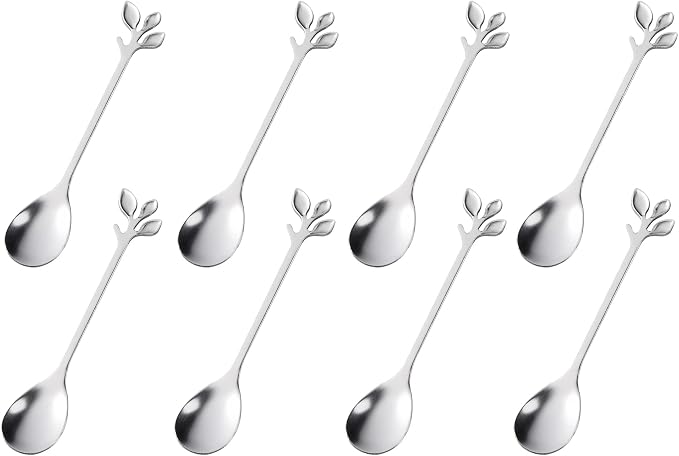 dcieiosul Silver Stainless Steel Mini Coffee Espresso Spoon, Tableware Flatware by CAMDEA