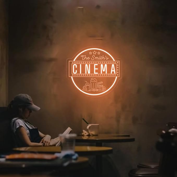 Custom Cinema Neon Sign Personalized Home Theater Name Neon Light Customized - Image 3