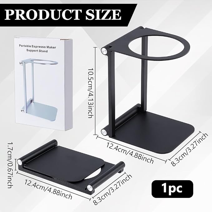 FINGERINSPIRE Compact Size Portable Coffee Stand 4.88x3.27x0.67 inch - Image 2
