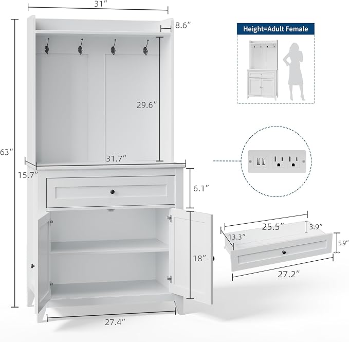 IDEALHOUSE 63'' Pantry Cabinet - Image 2