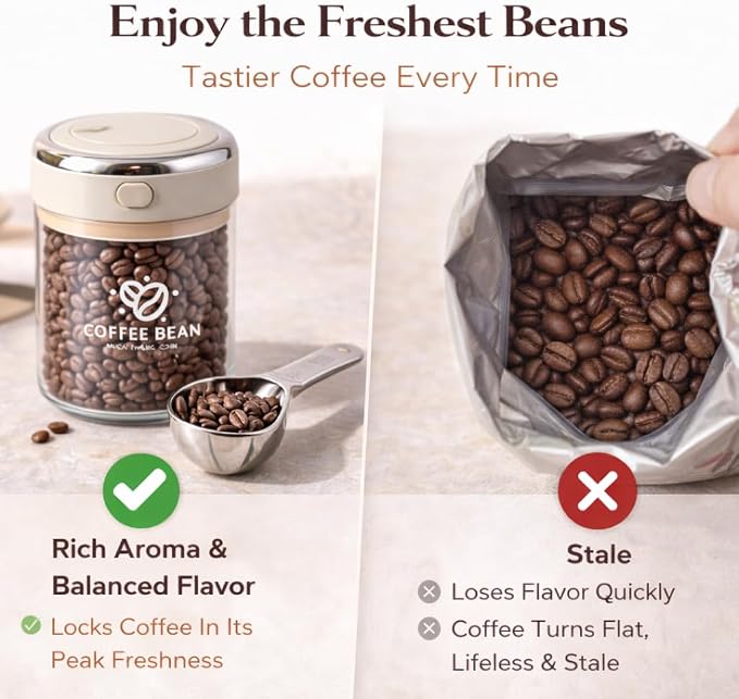 FUYIHGL® 2PCS Glass Coffee Bean Storage Canister - Image 5