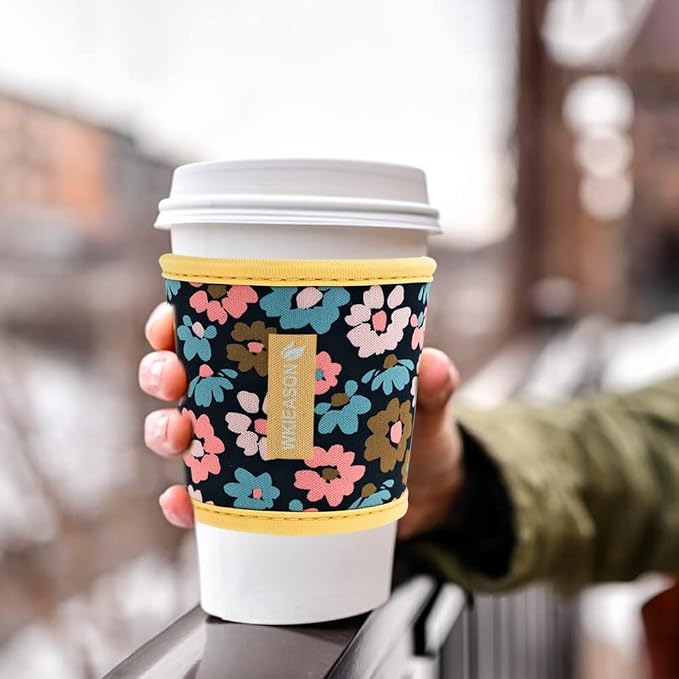 WK IEASON Reusable Hot Cup Insulator Sleeves Neoprene Hot Tea Cup Holder - Image 5