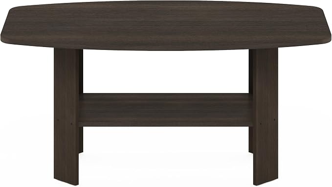 Furinno Simple Design Coffee Table, Dark Brown - Image 8