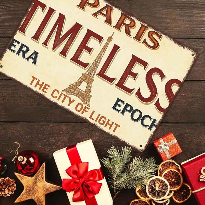 Paris Timeless Vintage Aluminum Metal Sign, 8 x 12 Inch, The City of Light - Image 7