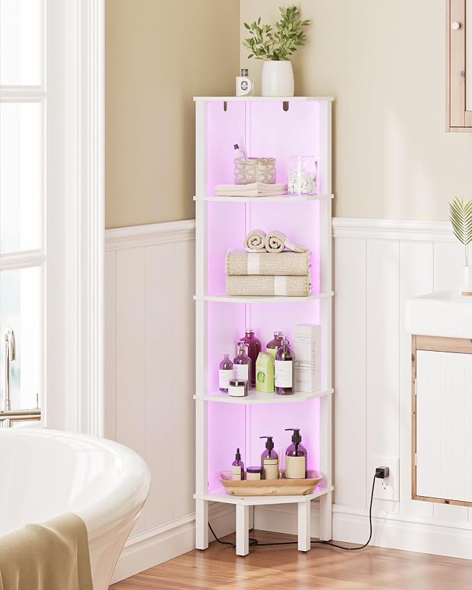 Corner Shelf Stand, 5 Tier Corner Bookshelf - Image 3