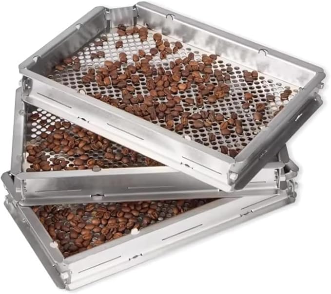 Stainless Steel Round Hole Bean Sifter, Coffee Bean Grading Sieve by Unknown
