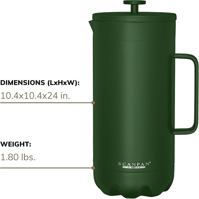 Scanpan TO GO French Press Coffee Maker 1.0L + 4 Vacuum Cups 250 mL - Image 3