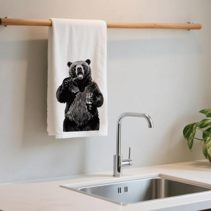 CUTHOLLOW Bear Decorative Kitchen Towels Set of 4, 15.74"x23.62" Soft & - Image 7