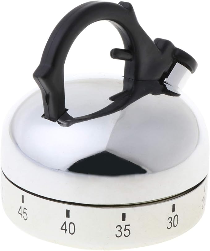 Teapot Shaped Kitchen Timer 60 Minute Mechanical Countdown Cooking Alarm - Image 5