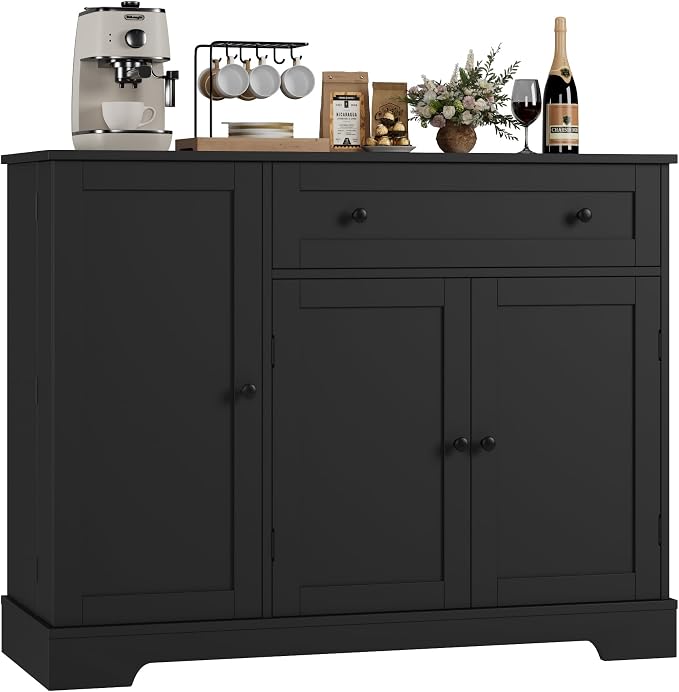 HOSTACK Buffet Cabinet with Storage, Modern Sideboard Buffet with Doors - Image 7