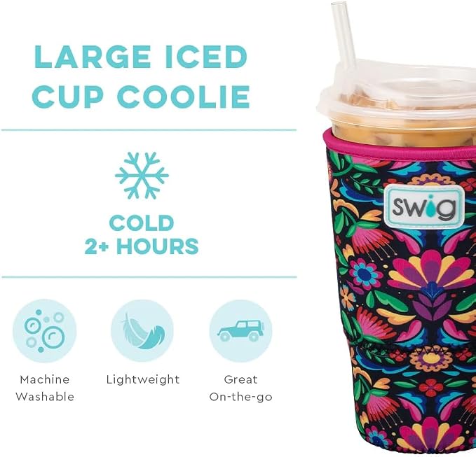 Swig Life Large Iced Cup Coolie, 30-32oz Iced Coffee Cup Insulator Sleeve - Image 3