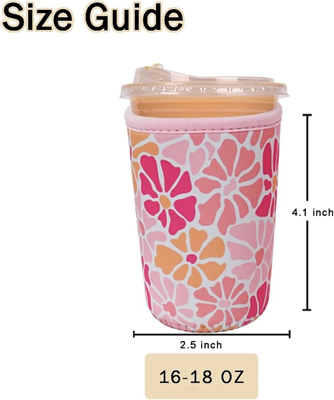 Reusable Insulated Sleeve for Iced Coffee Cup, Coffee Neoprene Sleeve for Cold - Image 5