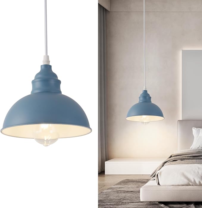 Plug in Pendant Light, 15FT Hanging Lights, On/Off Switch, Industrial Pendant by SoodMi
