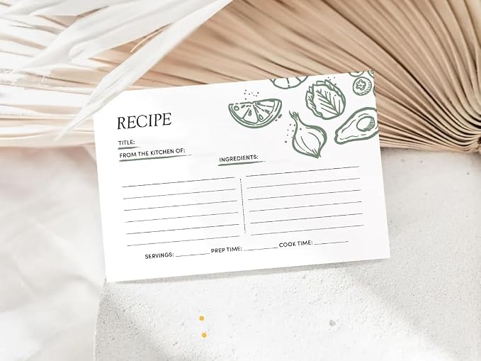 Recipe Cards, 4x6 Recipe Cards for Bridal Shower and Weddings, Double-Sided - Image 7