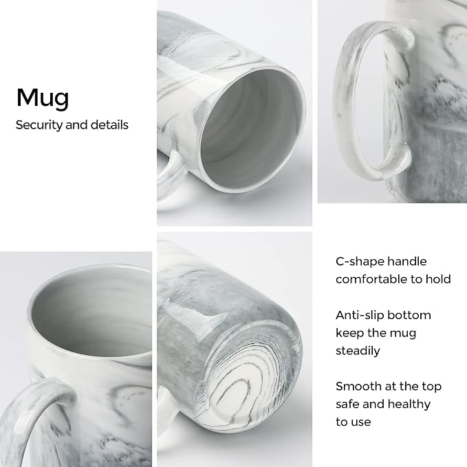 14 OZ Marble Coffee Mugs, M068 Novelty Marble Ceramic Cup - Image 6