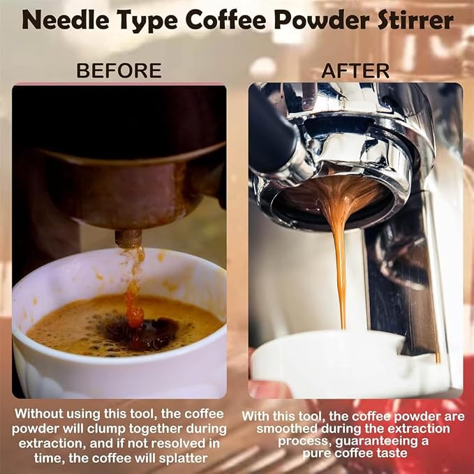 2Pcs Portable Espresso Coffee Stirrer 6 Needles 0.4mm Espresso Distribution - Image 4