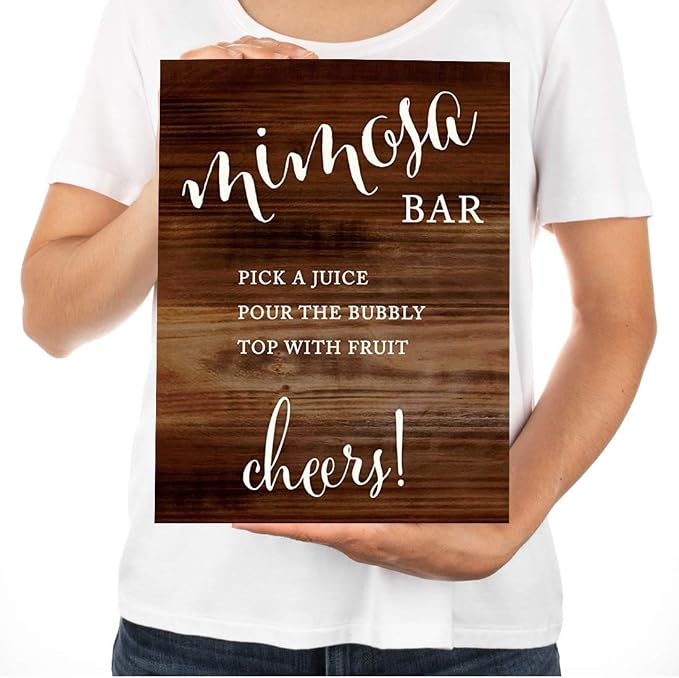 Andaz Press Wedding Party Signs, Rustic Wood Print, 8.5x11-inch, Build Your Own - Image 5