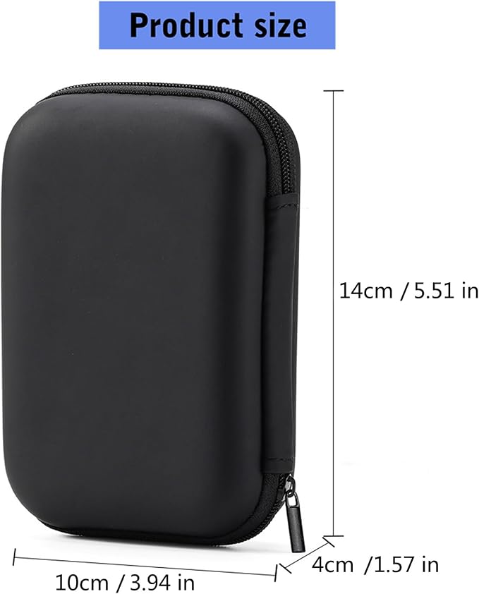 1 Slms Shockproof Mouses Drive Case 14x10x4cm Travel Storage Pouchs - Image 7