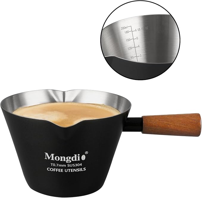 Mongdio Espresso Measuring Cup, Stainless Steel Espresso Shot Cups by Mongdio