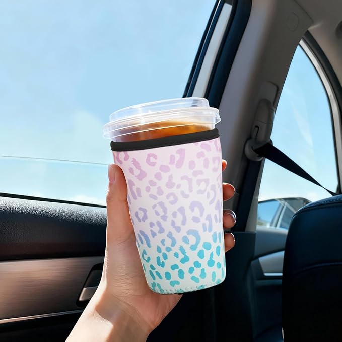 Reusable Insulated Sleeve for Iced Coffee Cup, Beverage Holder for Iced Coffee - Image 3