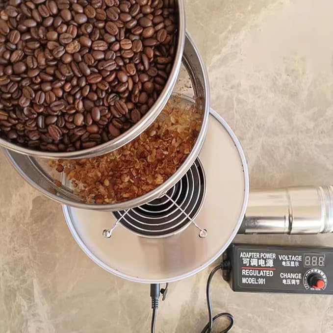 400G Stainless Steel Coffee Bean Cooling Tray, Adjustable Speed High Airflow - Image 5