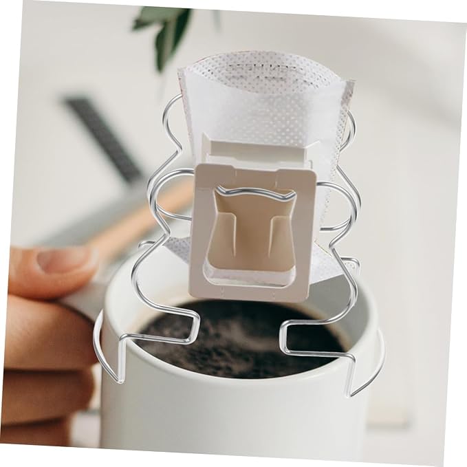 IMIKEYA 2pcs Stainless Filter Rack Portable Drip Holder - Image 9