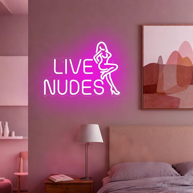 Lady Neon Signs for Wall Decor Pink LED Lights Pretty Pink Ladies Body Neon - Image 3