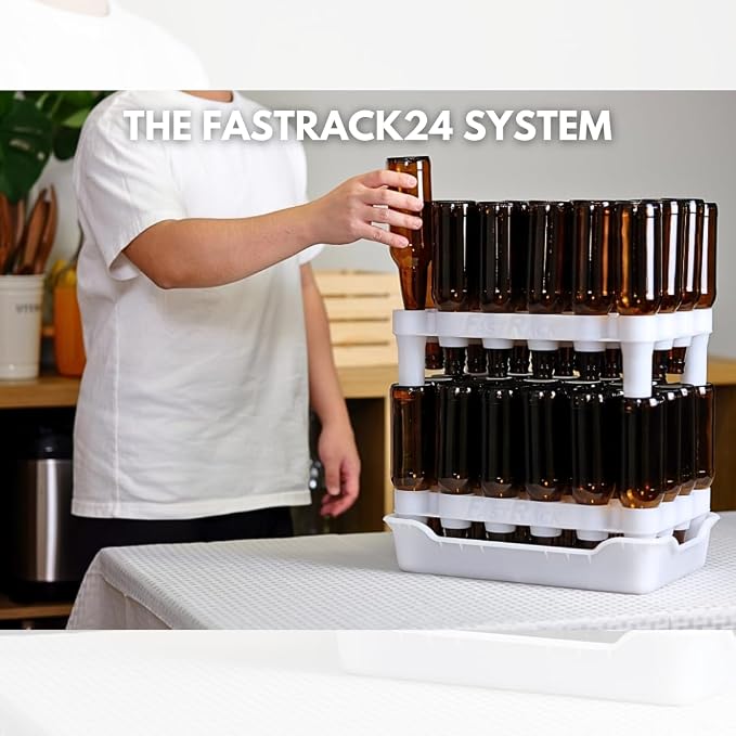 FASTFERMENT - 24-Bottle Drying Rack & Tray| Bottle Drying Tree Alternative | - Image 8