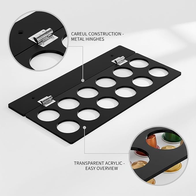 Slim Coffee Pod Organizer, Space-Saving Display Rack, 13.1 x 5.1 x 0.4 Inches - Image 6