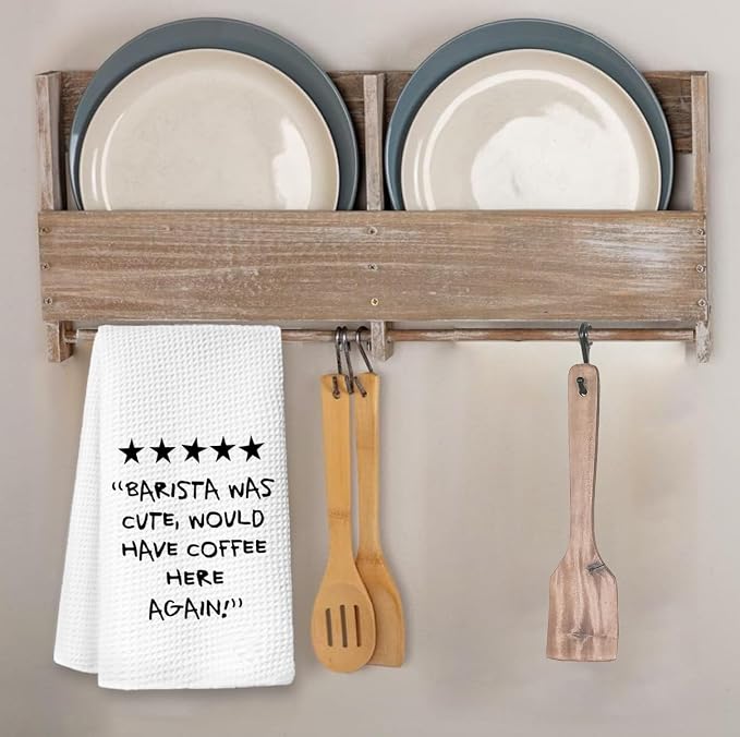 Coffee Bar Decor, Funny Coffee Kitchen Hand Towels, Dish Towels, 16x24 Inches - Image 7