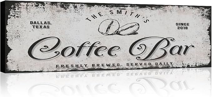 Tailored Canvases Custom Coffee Bar Sign - Image 3