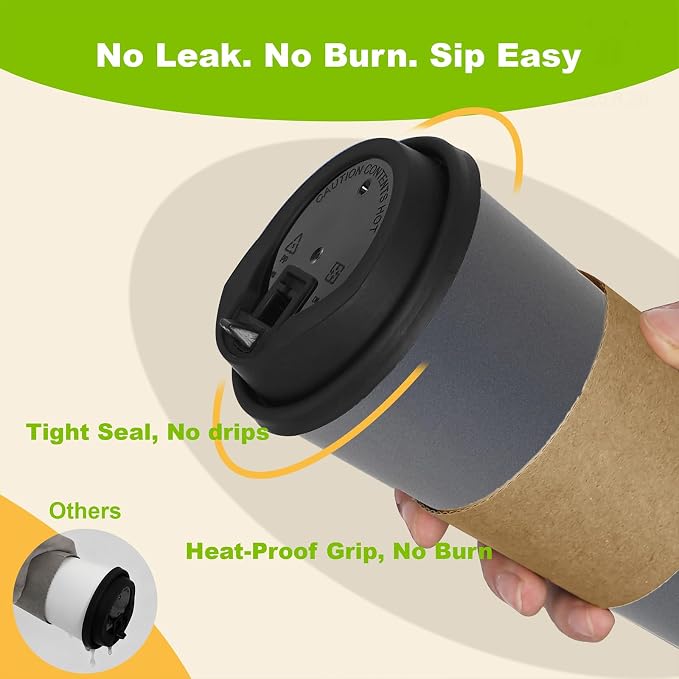 100 Pack 16 oz Disposable Coffee Cups - Image 5