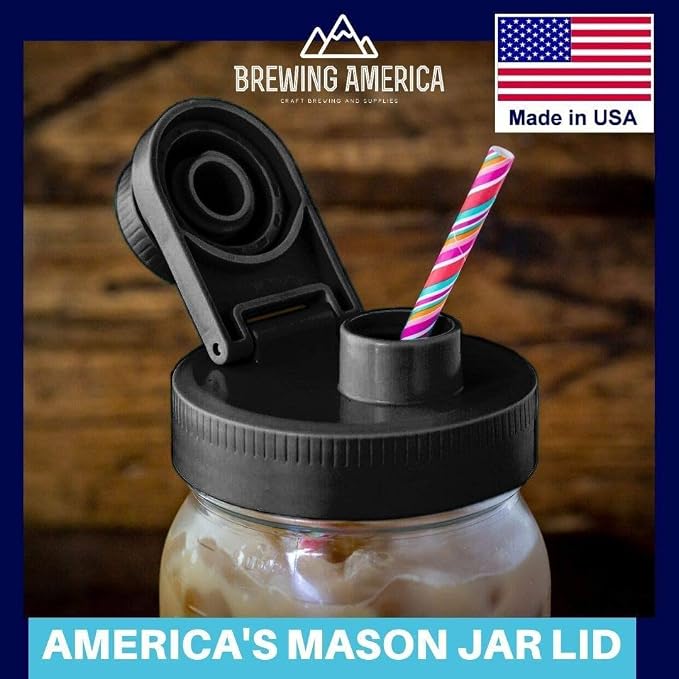 Brewing America Mason Jar Cold Brew Coffee Maker Infuser: Made in USA Wide - Image 7